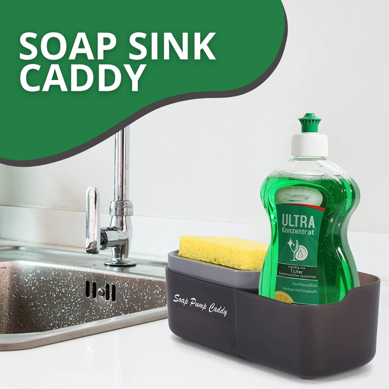 Soap and sink Caddy - Dispensador de Jabón Líquido con Escurridor y Esponja