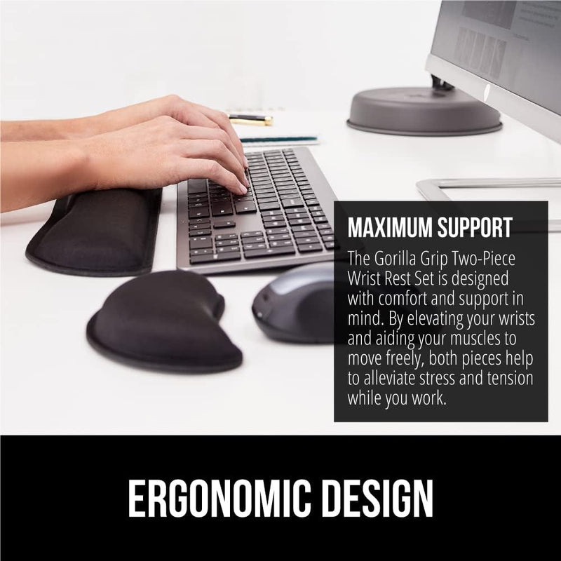 KIT REPOSA MUÑECAS ERGONÓMICO PARA TECLADO Y MOUSE