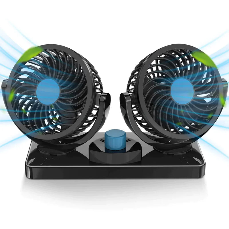 Ventilador 2 en 1 Para Carro Giratorio 360