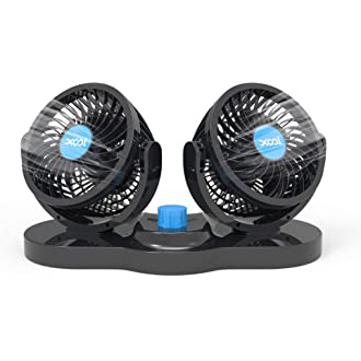 Ventilador 2 en 1 Para Carro Giratorio 360