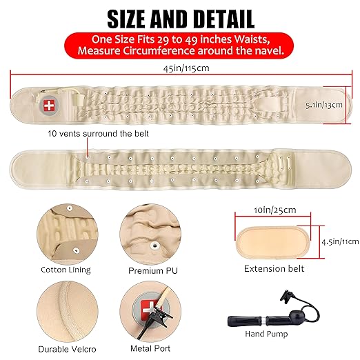 CINTURON INFLABLE PARA COLUMNA/HERNIAS