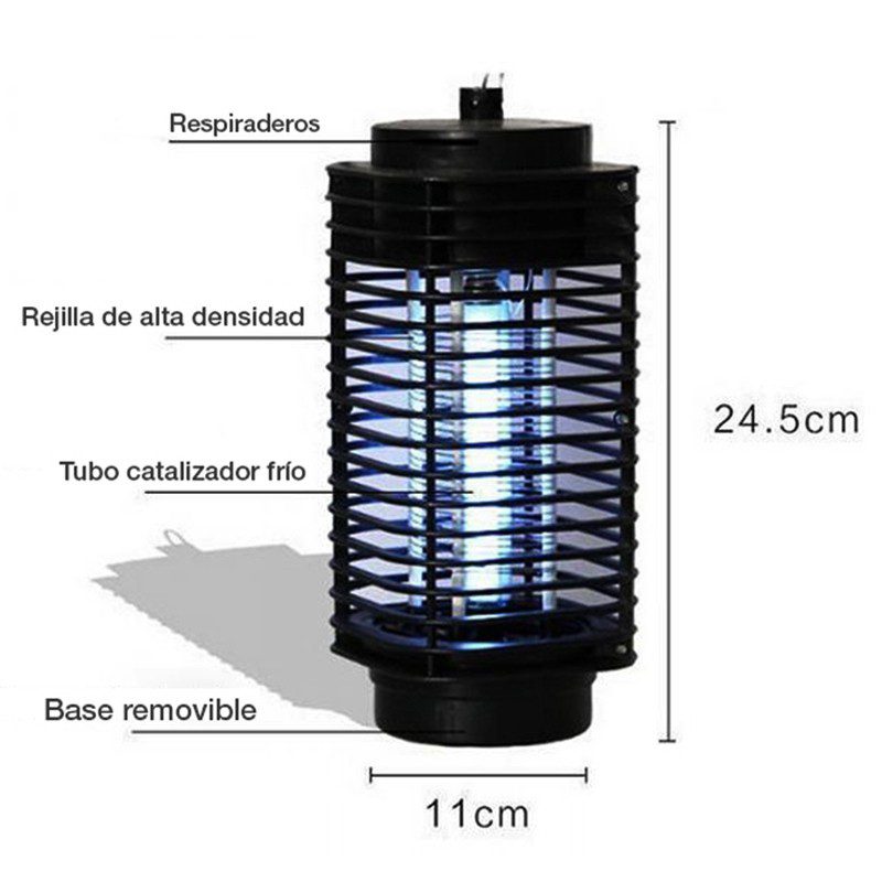 Lampara Mata Zancudos Insectos Eléctrica Sin Químicos RF LM3B