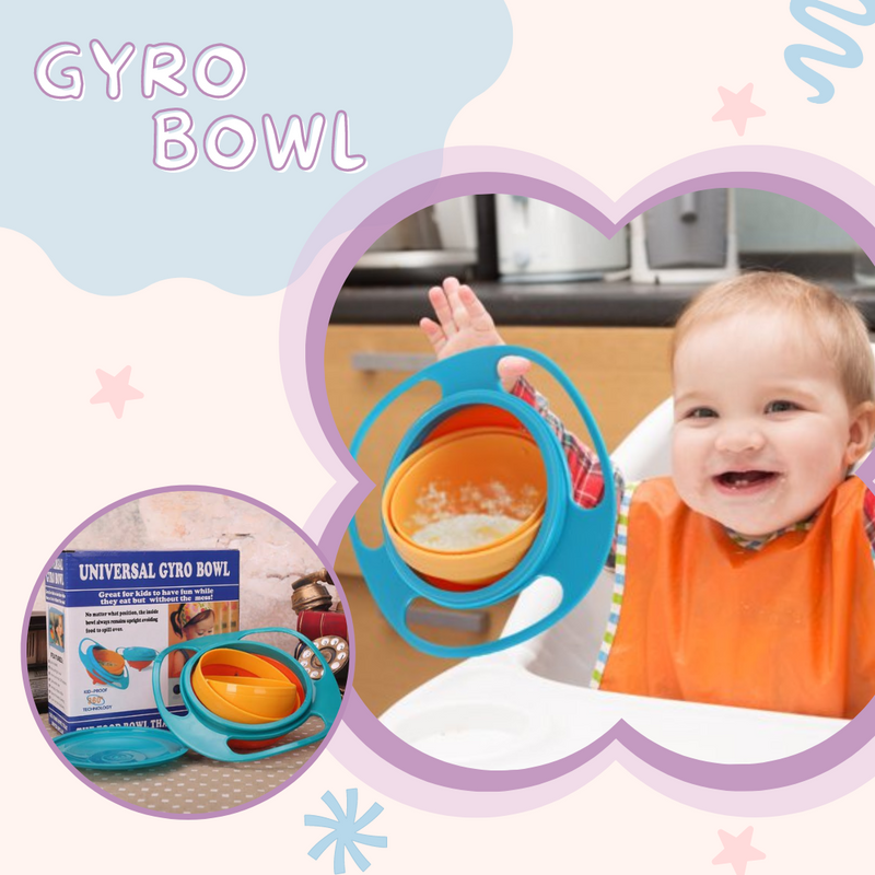 GyroBowl™ - Bowl de Plástico AntiDerrames AntiCaídas para Bebés