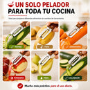 PACK X2 PELADOR MULTIUSO PREMIUM + AFILADOR DE CUCHILLOS 🎁🔪