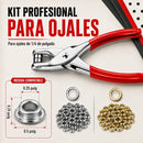 ALICATE PROFESIONAL PARA OJALES + 200 OJALES GRATIS 🎁