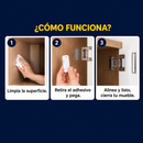 Pack de 8x Adhesivos de Imanes de Acero Inoxidable