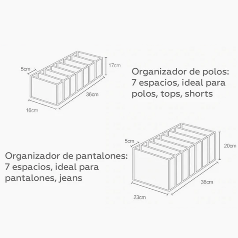 WardrobeOrganizer™  - Organizadores de Ropa Interior, Polos y Pantalones