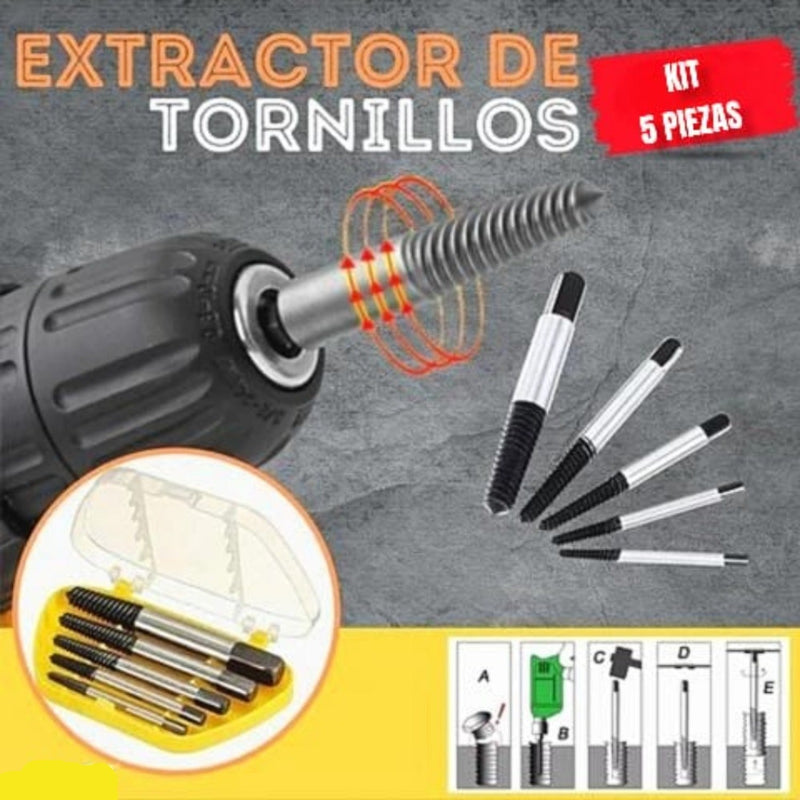 Kit Extractor de Tornillos Dañados