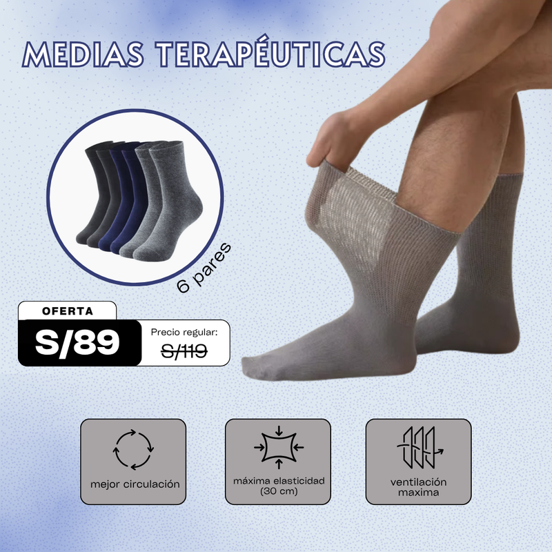 ¡PACK 6 PARES DE MEDIAS TERAPÉUTICAS!