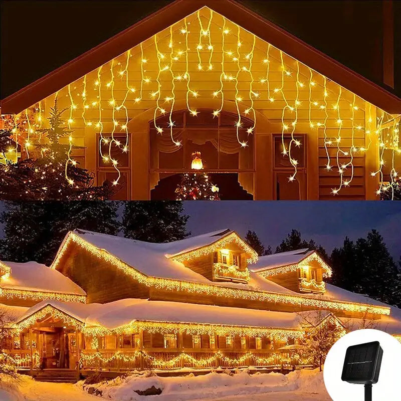 🎄 Luz LED Cascada de Carga Solar | 5m 🎄