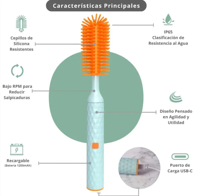 Cepillo Eléctrico Para Biberón o Botella