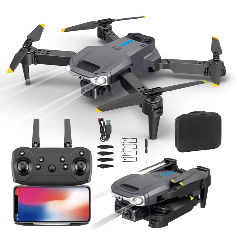 Drone Plegable Fpv Cámara Hd Wifi 2.4g Sensor Obstáculos E90