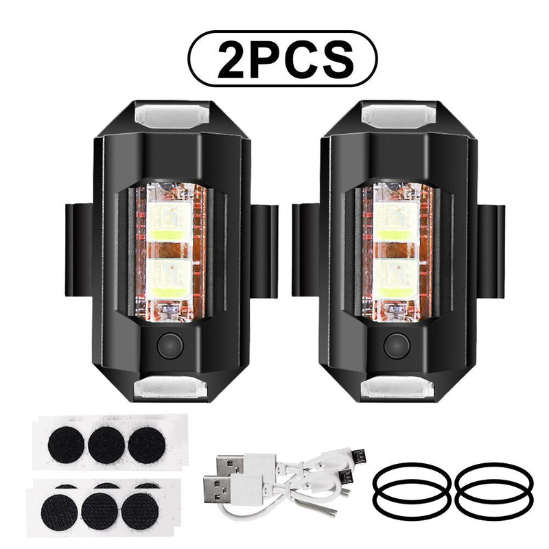 Set de 2 Luces LED de Advertencia Anti Choques con Carga USB