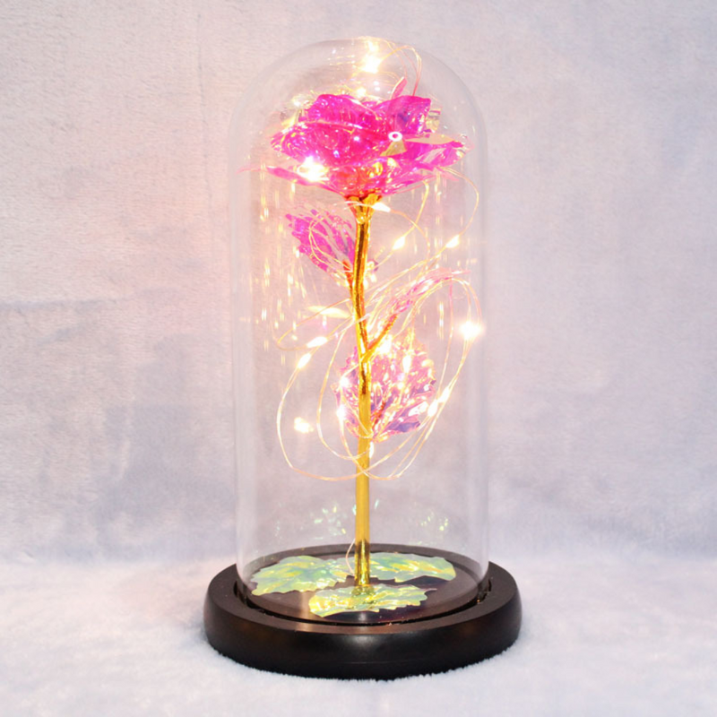 Rosa Rosa Forever Foil con Luces LED