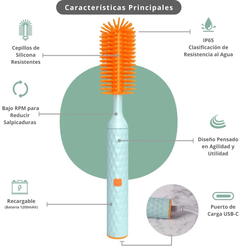 Cepillo Eléctrico Para Biberón o Botella