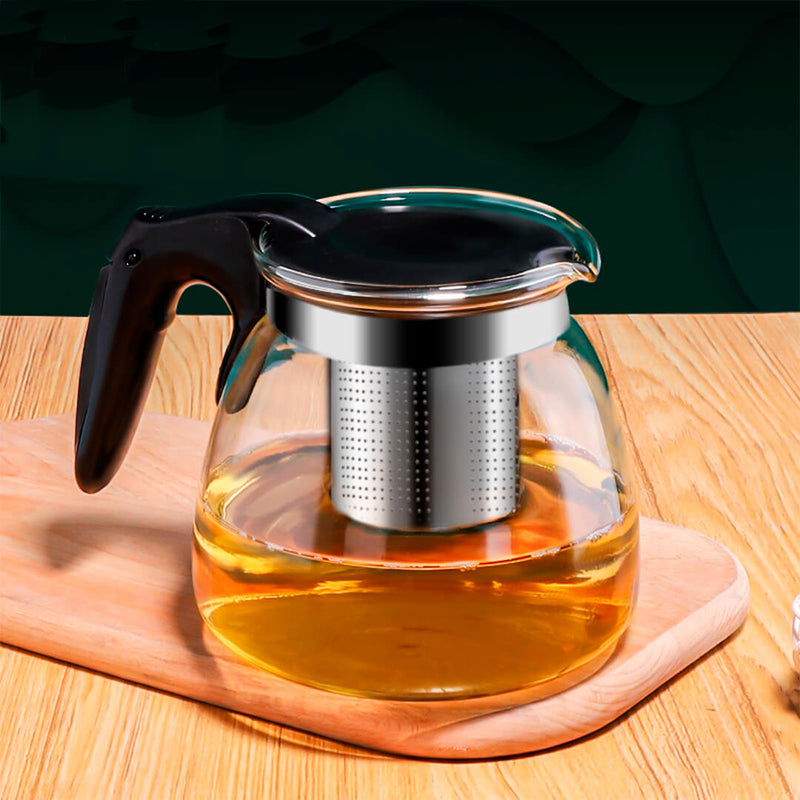 Tetera de Vidrio para Infusiones con Filtro 1100 ml