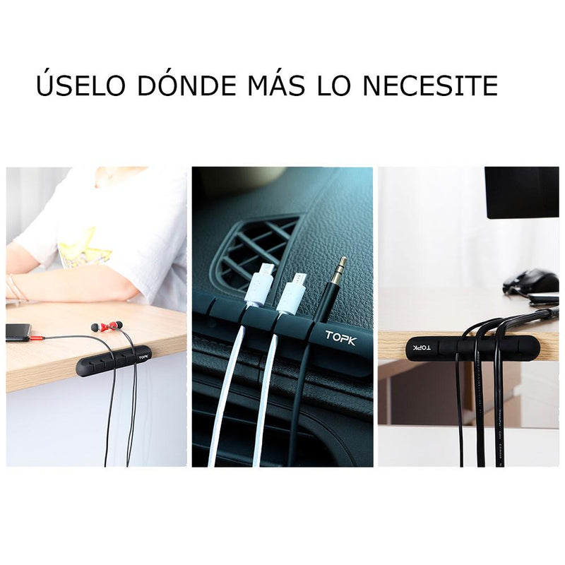 Organizador De Cables Usb para 5 Cables Topk